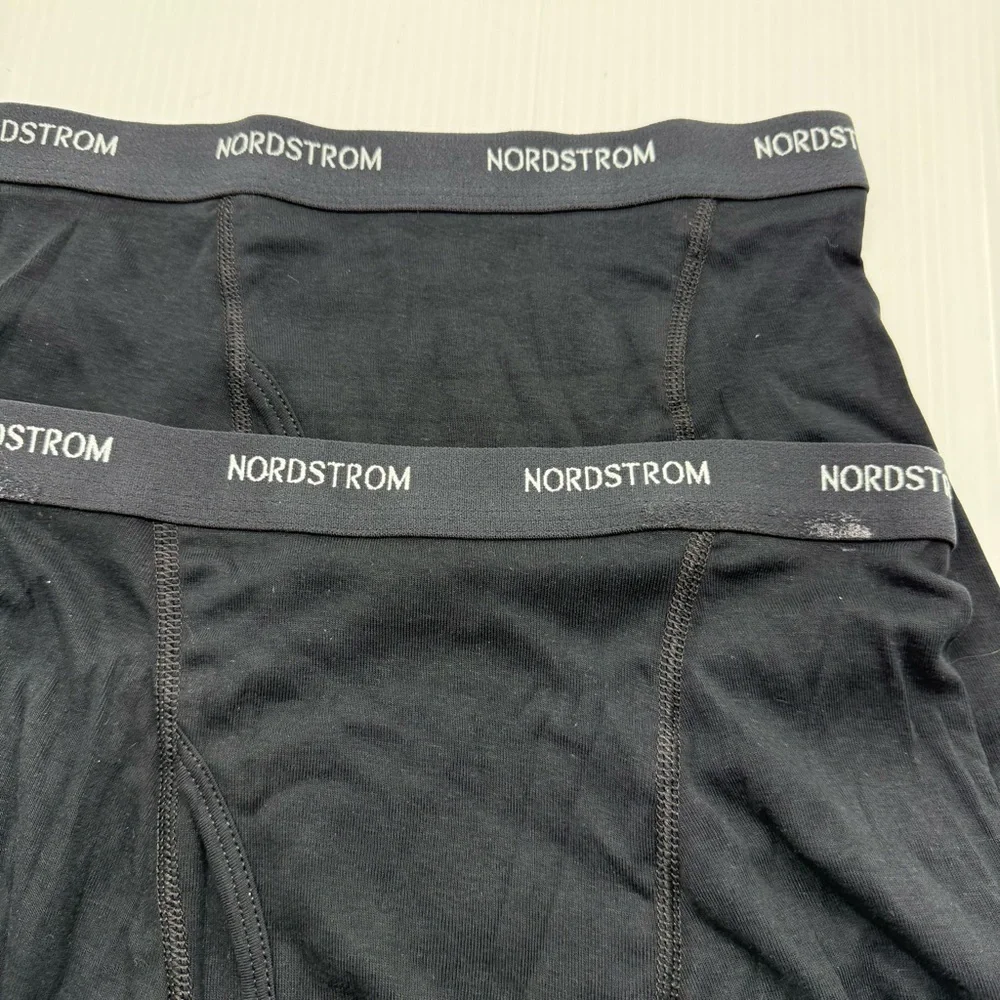 Nordstrom Men’s Boxer Briefs Small Black Supima Cotton 2 Pack Classic Fit NWOT